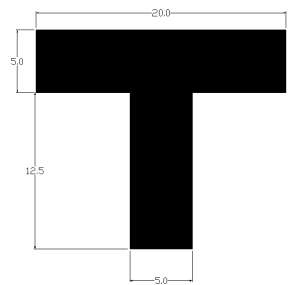 Centriod of T-section 