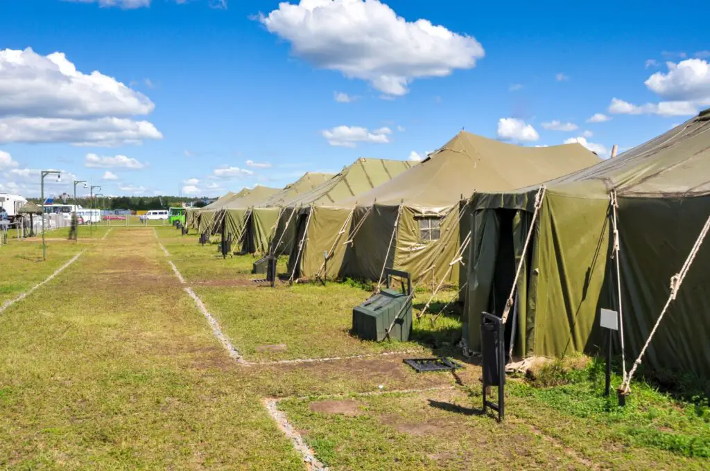 military shelters